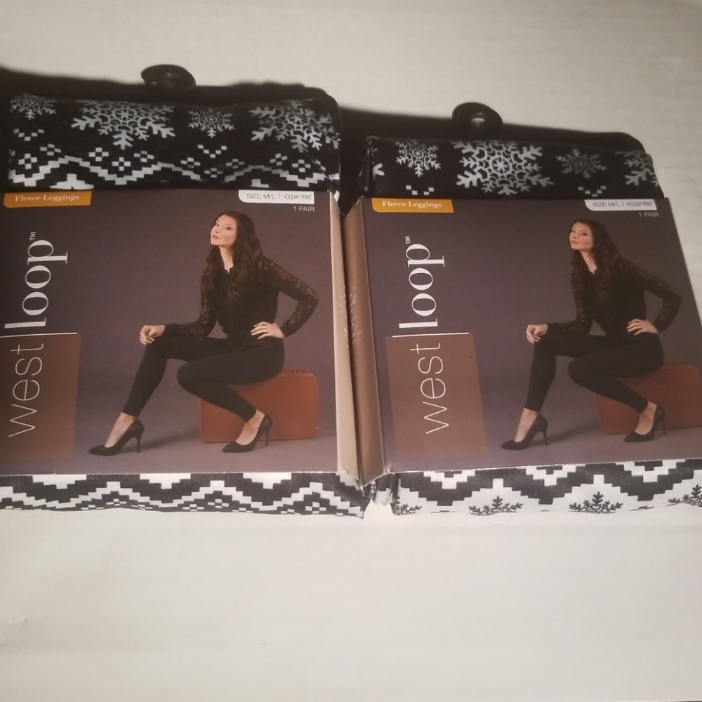 West Loop Women's Fleece Leggings Holiday Theme